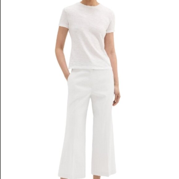 Theory Clean Terena Crop Wide Leg Pants – White – Size 4 – NWOT - Picture 4 of 4